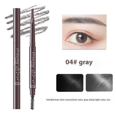 Ultra-fine Triangle Double-headed Eyebrow Pencil Automatic Rotation