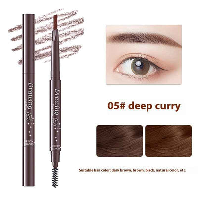 Ultra-fine Triangle Double-headed Eyebrow Pencil Automatic Rotation