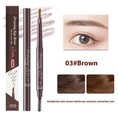 Ultra-fine Triangle Double-headed Eyebrow Pencil Automatic Rotation
