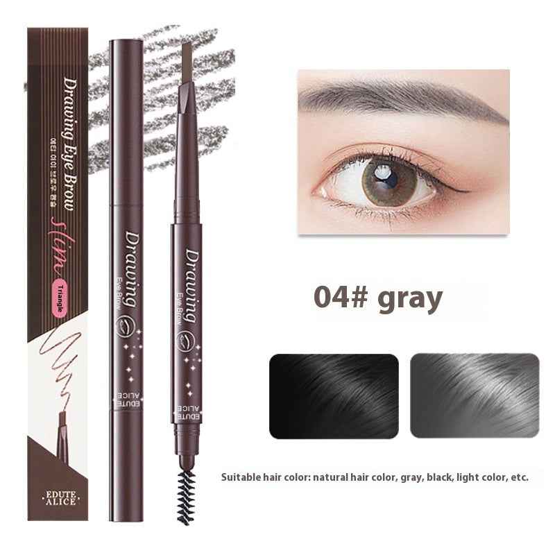 Ultra-fine Triangle Double-headed Eyebrow Pencil Automatic Rotation