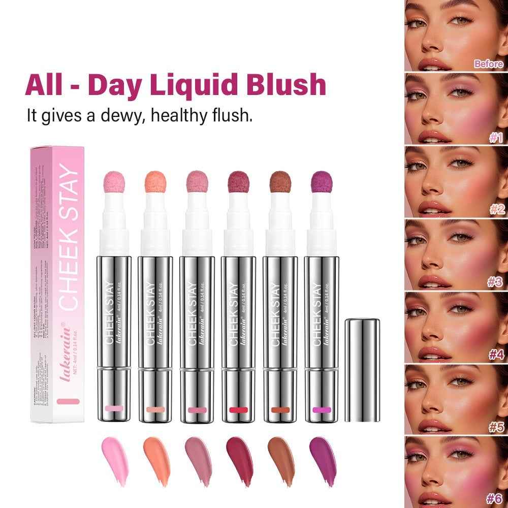 6 Colors Multifunctional Cosmetic Brush Liquid Highlight Blush Stick