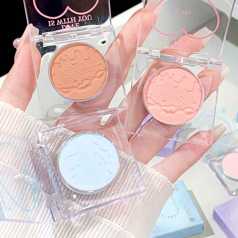 Cha Cha Peach Heart Monochrome Blush Low Saturation