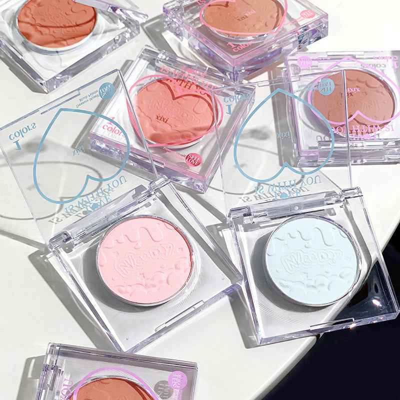 Cha Cha Peach Heart Monochrome Blush Low Saturation