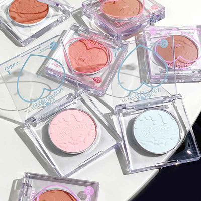 Cha Cha Peach Heart Monochrome Blush Low Saturation