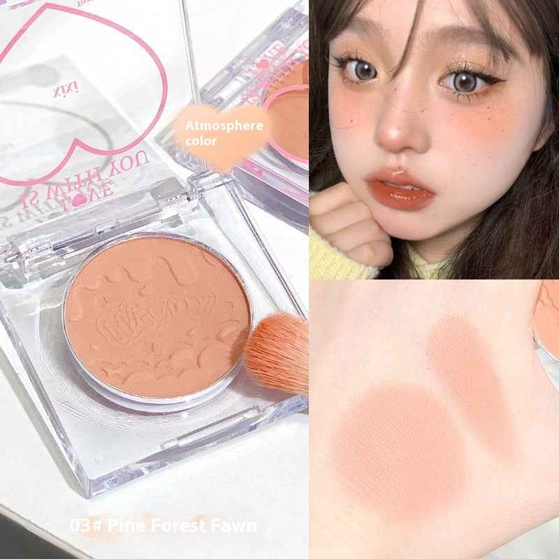Cha Cha Peach Heart Monochrome Blush Low Saturation