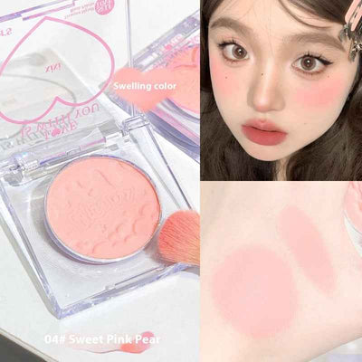 Cha Cha Peach Heart Monochrome Blush Low Saturation
