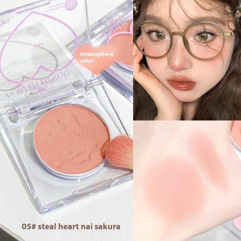 Cha Cha Peach Heart Monochrome Blush Low Saturation