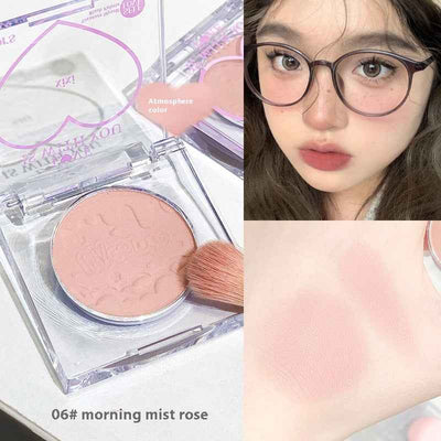 Cha Cha Peach Heart Monochrome Blush Low Saturation