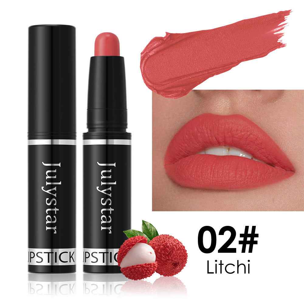 Matte Finish Makeup Lipstick Rotating Velvet Lasting No Stain On Cup