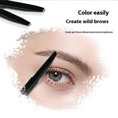 Waterproof And Sweat-proof Long-lasting Smudge-free Double-headed Automatically Rotate Eyebrow Pencil