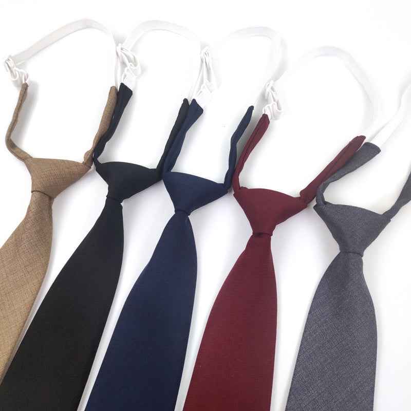 Solid Color Navy Blue Tie Men's Tie