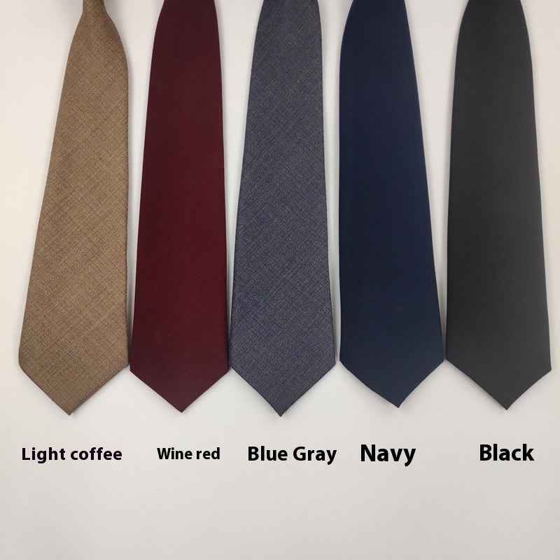 Solid Color Navy Blue Tie Men's Tie