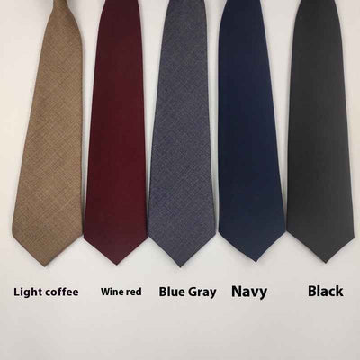 Solid Color Navy Blue Tie Men's Tie