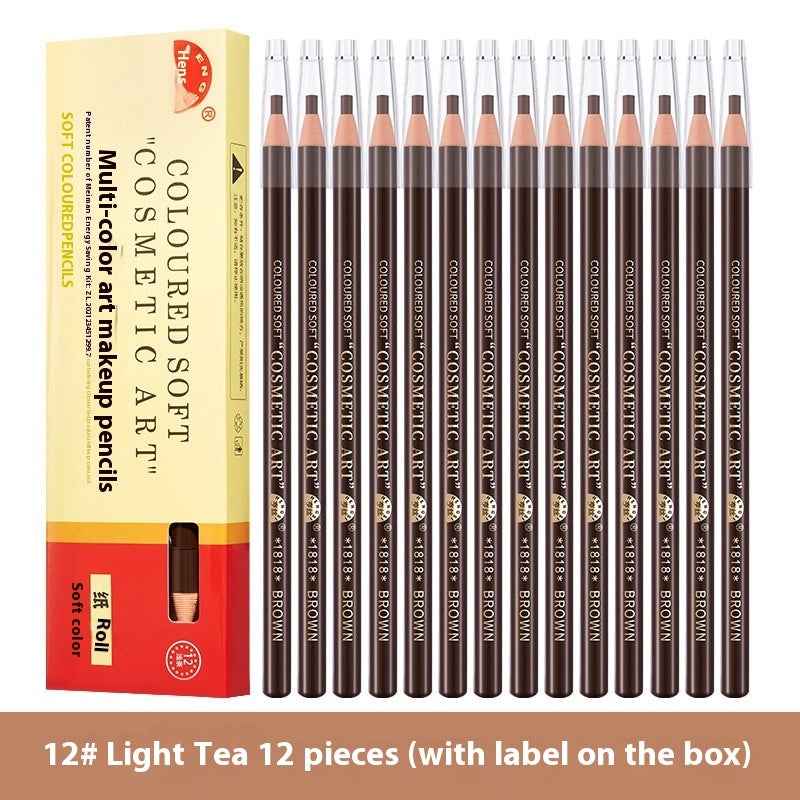 Line Drawing Waterproof Sweat-proof Non-fading Brushed Natural Eyebrow Pencil