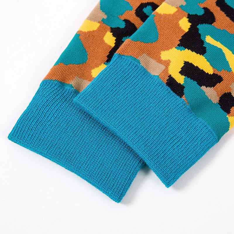 High-rise men's camouflage socks