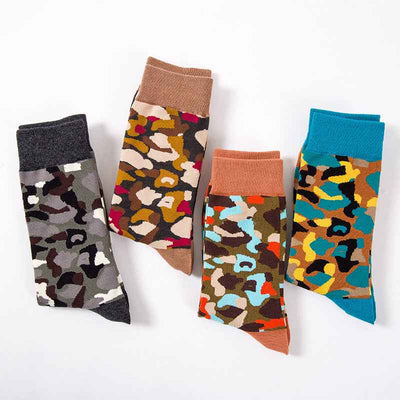 High-rise men's camouflage socks