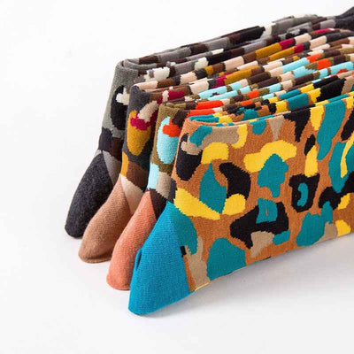 High-rise men's camouflage socks