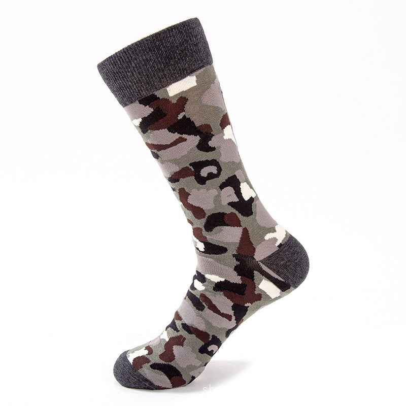High-rise men's camouflage socks