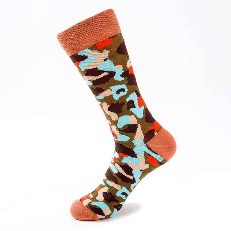 High-rise men's camouflage socks