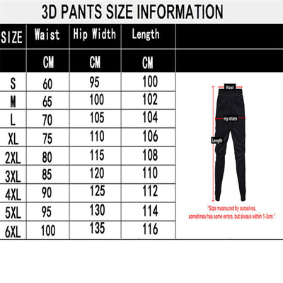 European and American Leisure Sports 3D Digital Printing Loose Couple Pants SHOPPORA