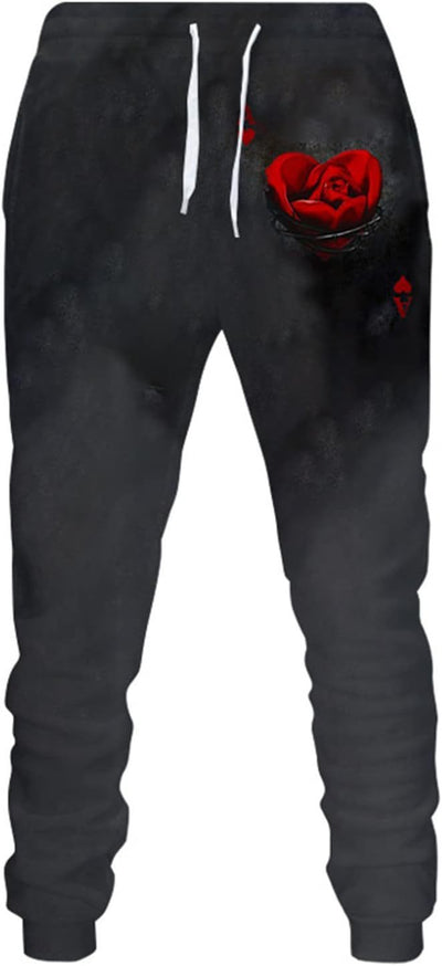 European and American Leisure Sports 3D Digital Printing Loose Couple Pants SHOPPORA