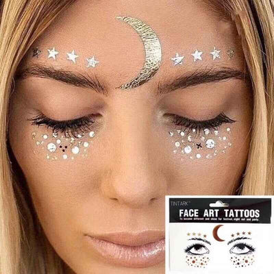 Bronzing Tattoo Sticker Face Sticker Tattoo Sticker Waterproof Female Spot Face Sticker