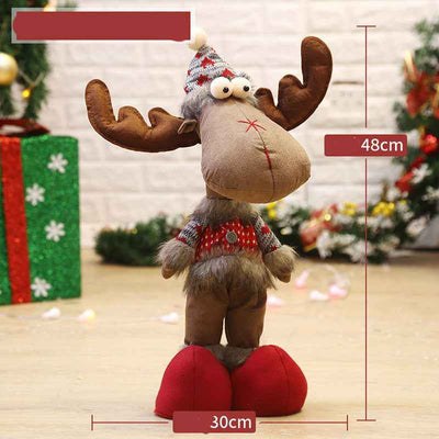 Christmas Elk Standing Christmas Tree Snowman Doll Ornament