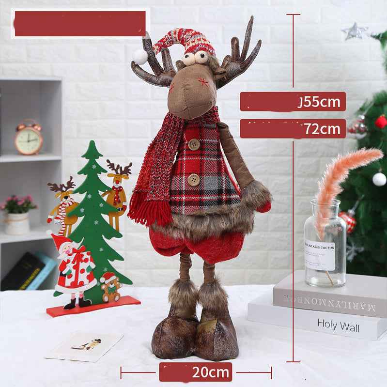 Christmas Elk Standing Christmas Tree Snowman Doll Ornament
