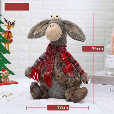 Christmas Elk Standing Christmas Tree Snowman Doll Ornament