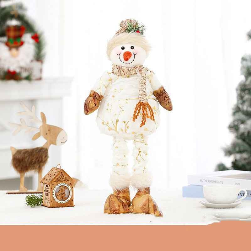 Christmas Elk Standing Christmas Tree Snowman Doll Ornament