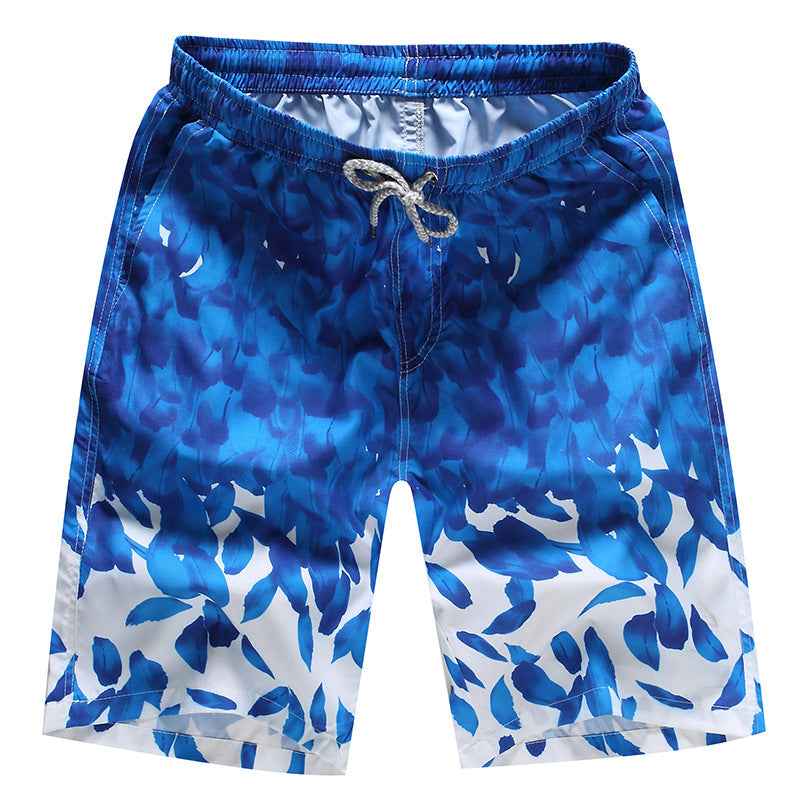Summer Plus Size Men's Beach Pants, Men's Quick-Drying Five-Point Pants