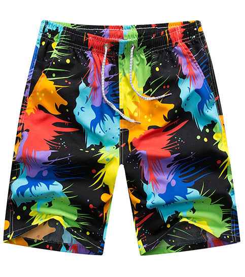Summer Plus Size Men's Beach Pants, Men's Quick-Drying Five-Point Pants