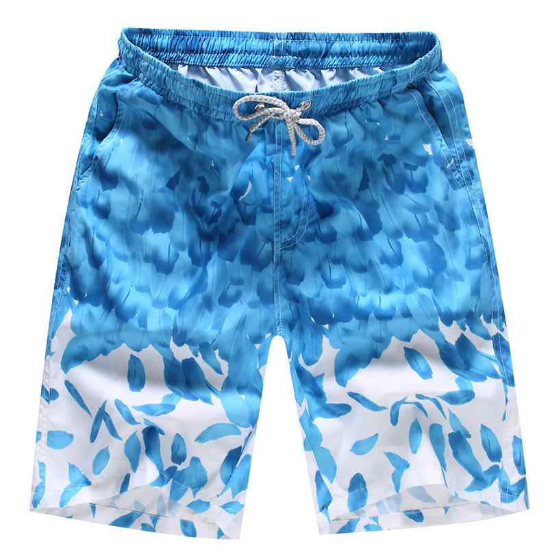 Summer Plus Size Men's Beach Pants, Men's Quick-Drying Five-Point Pants