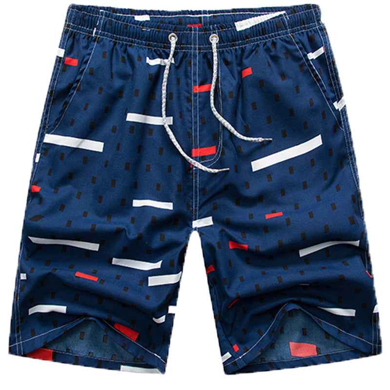 Summer Plus Size Men's Beach Pants, Men's Quick-Drying Five-Point Pants