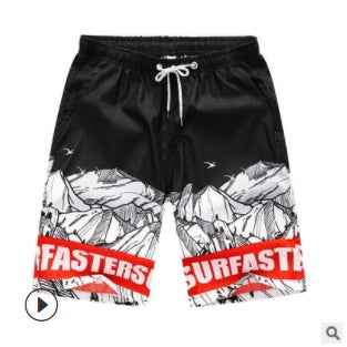 Summer Plus Size Men's Beach Pants, Men's Quick-Drying Five-Point Pants