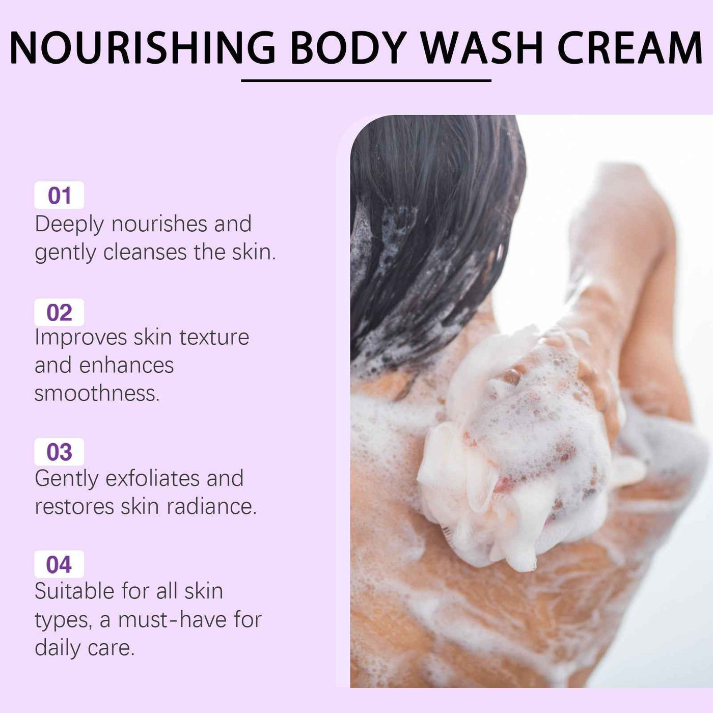 Nourishing Body Bath Cream Gentle Cleaning