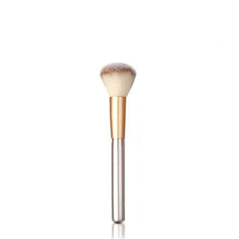 12 Creamy White Makeup Brush Set Fanshaped 24 Champagne Cosmetics Synthetic Hair - SHOPPORA
