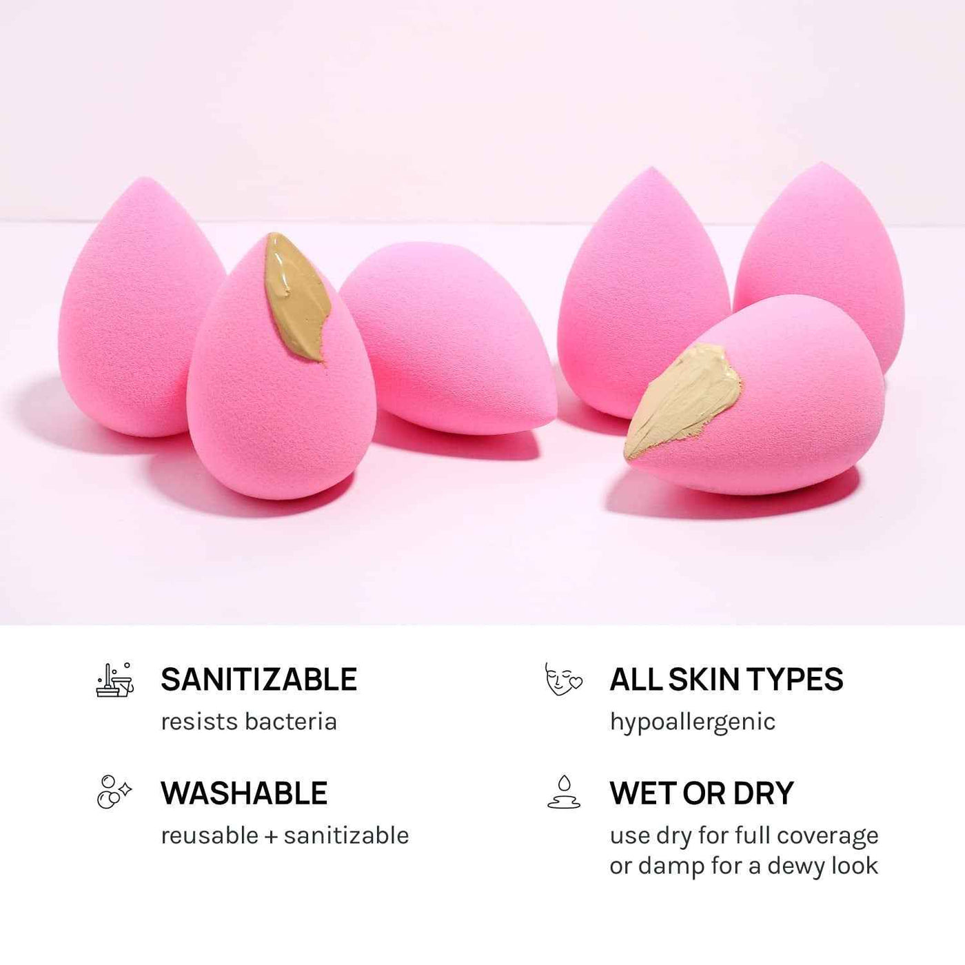 Water Droplet Shaped Ultra Soft Makeup Sponge Set