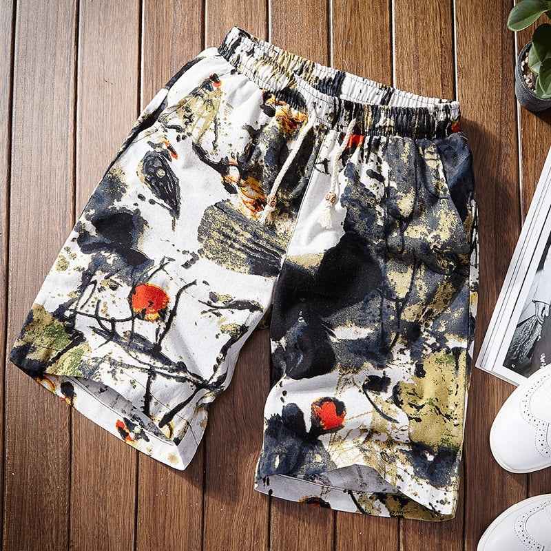 Loose Beach Pants Casual Pants Big Pants 5 Points Sports Pants