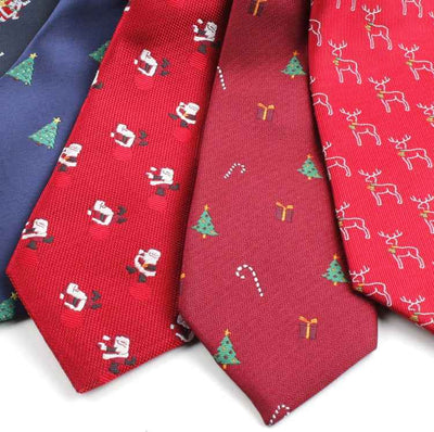 Men's Christmas Print Polyester Silk Tie