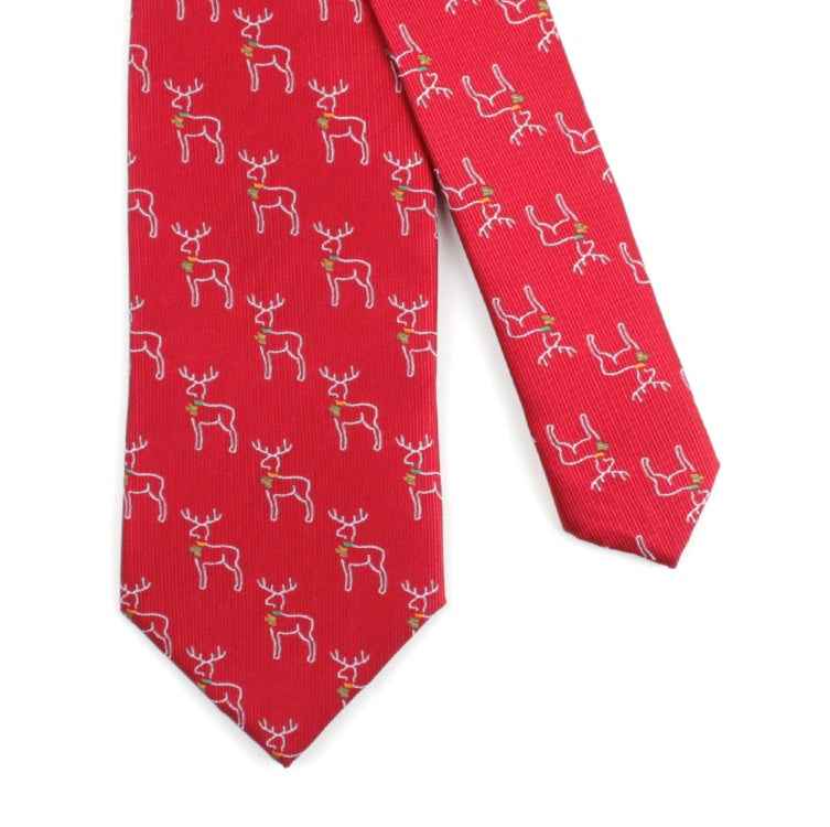 Men's Christmas Print Polyester Silk Tie