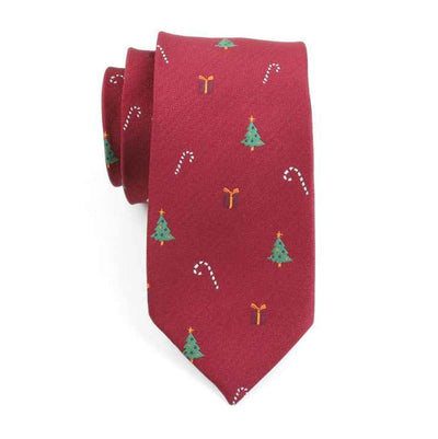 Men's Christmas Print Polyester Silk Tie