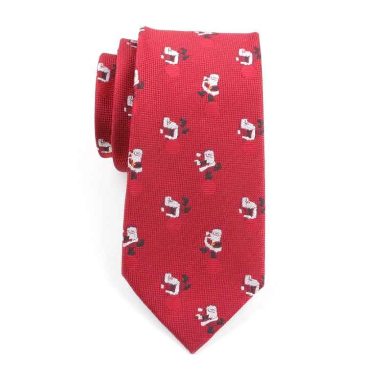 Men's Christmas Print Polyester Silk Tie