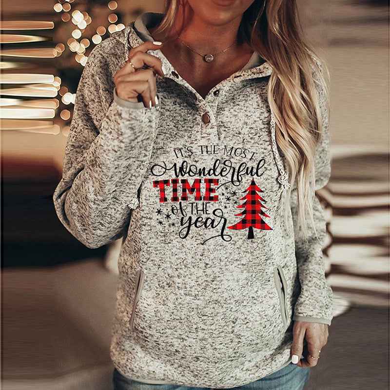 Christmas print hoodie