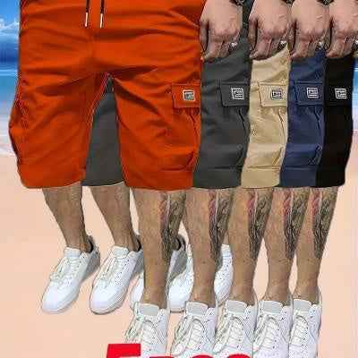 Shorts Summer Men's American Fifth Pants Overalls Korean Black