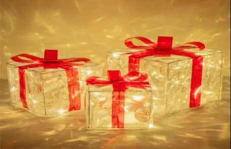 Christmas Gift Box Three-piece Set Gift Decoration