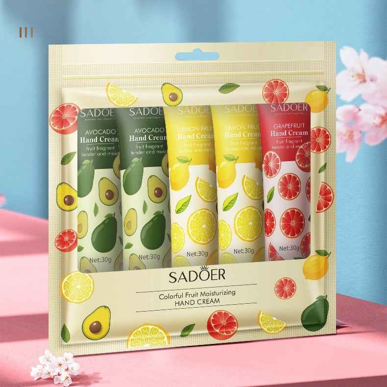 Colorful Fruit Hand Cream Suit Hydrating Moisturizing And Nourishing Refreshing And Smooth