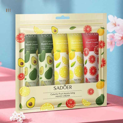 Colorful Fruit Hand Cream Suit Hydrating Moisturizing And Nourishing Refreshing And Smooth
