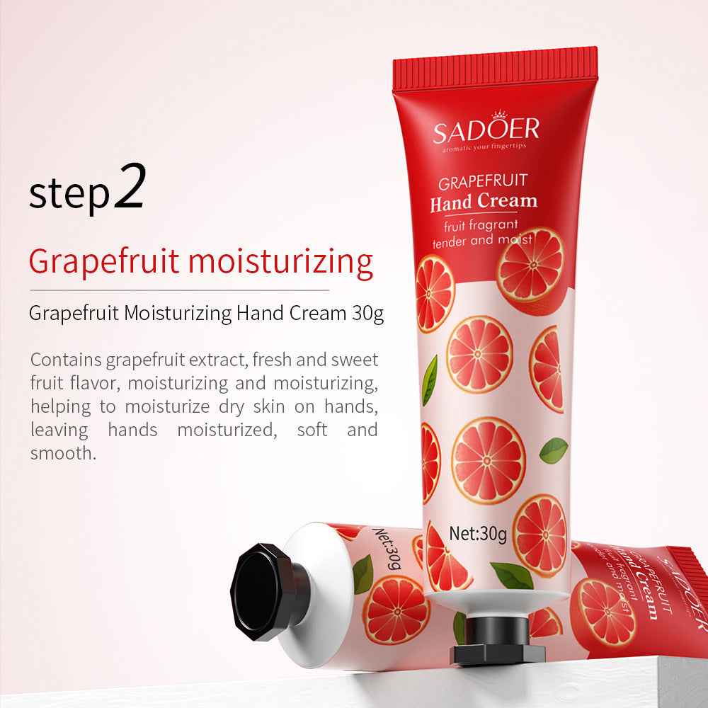 Colorful Fruit Hand Cream Suit Hydrating Moisturizing And Nourishing Refreshing And Smooth