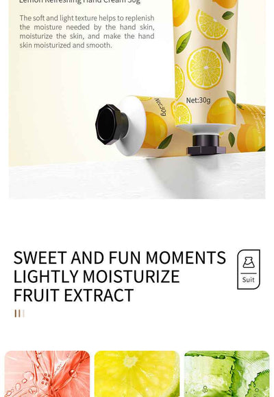 Colorful Fruit Hand Cream Suit Hydrating Moisturizing And Nourishing Refreshing And Smooth